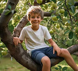 The Boy And The Apple Tree