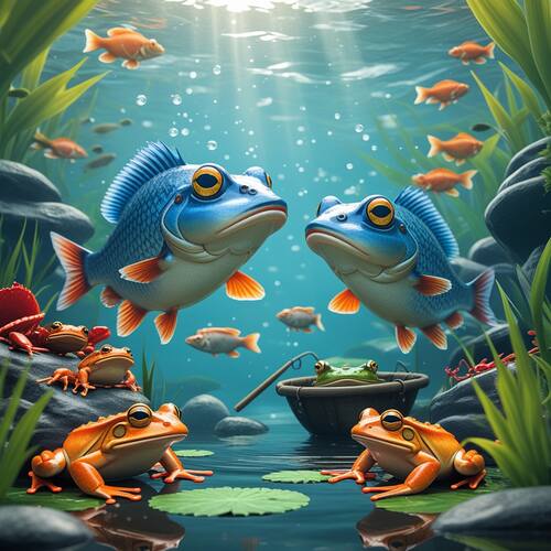 The Tale of Two Fishes and a Frog - Short Story