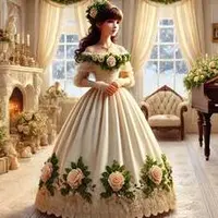 Frosted Cake and the Moss Rose Set...