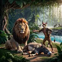 The Lion and the Foolish Donkey